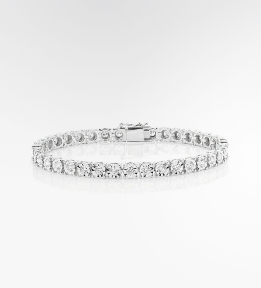 VVS Moissanite Tennis Bracelet 18k Plated Gold (ALL SIZES)