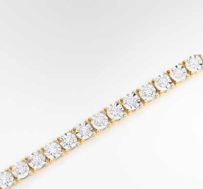 VVS Moissanite Tennis Bracelet 18k Plated Gold (ALL SIZES)