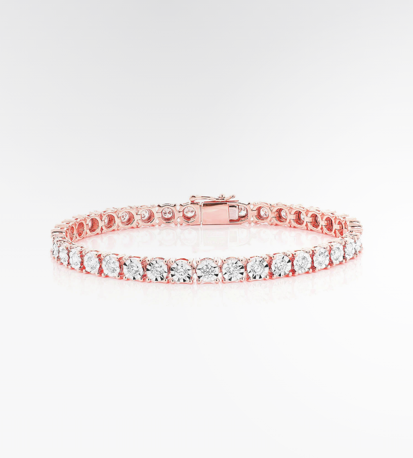 VVS Moissanite Tennis Bracelet 18k Plated Gold (ALL SIZES)