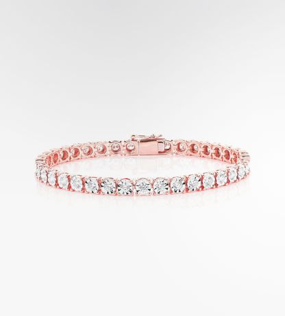 VVS Moissanite Tennis Bracelet 18k Plated Gold (ALL SIZES)