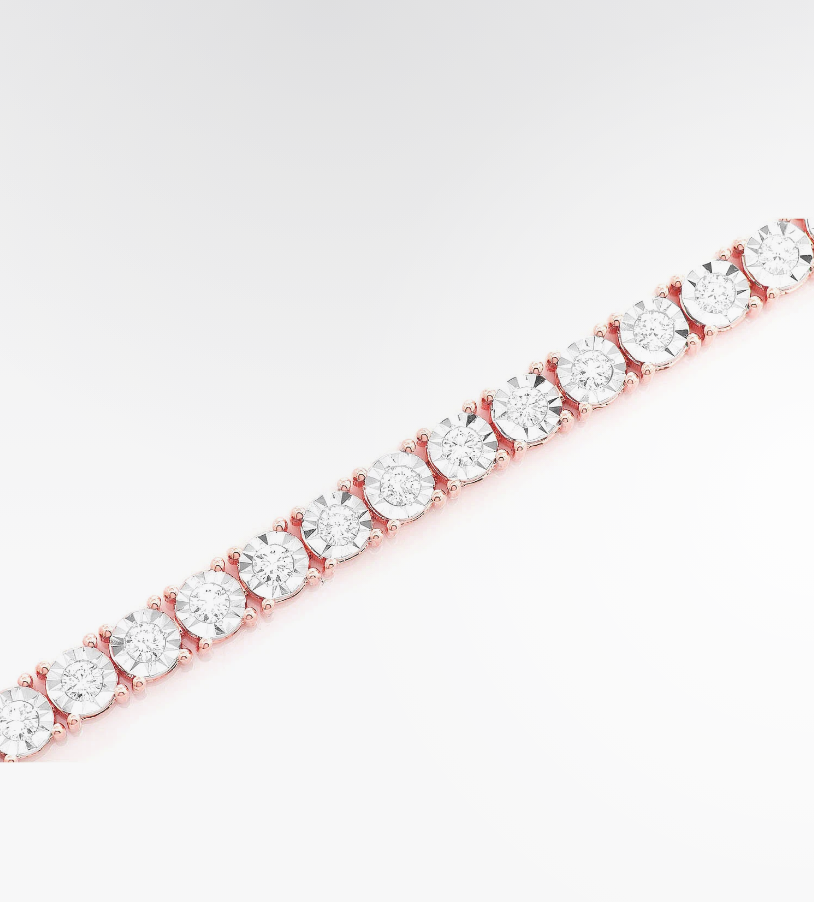 VVS Moissanite Tennis Bracelet 18k Plated Gold (ALL SIZES)