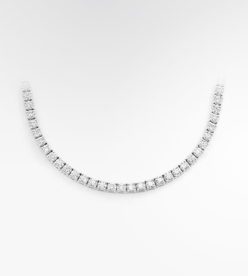 VVS Moissanite Tennis Chain 18k Plated Gold (ALL SIZES)