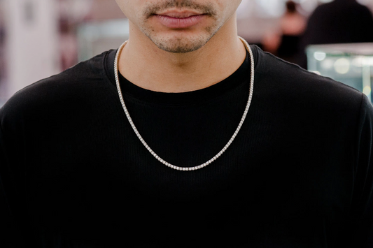 VVS Moissanite Tennis Chain 18k Plated Gold (ALL SIZES)