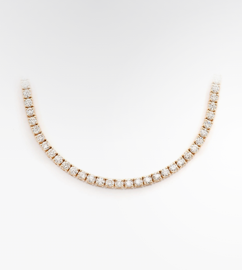 VVS Moissanite Tennis Chain 18k Plated Gold (ALL SIZES)