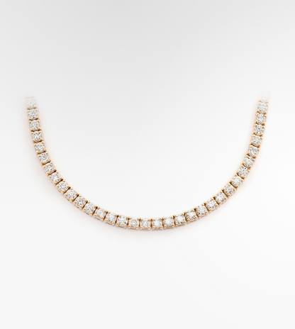 VVS Moissanite Tennis Chain 18k Plated Gold (ALL SIZES)