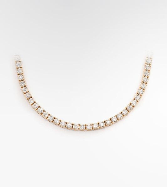 VVS Moissanite Tennis Chain 18k Plated Gold (ALL SIZES)