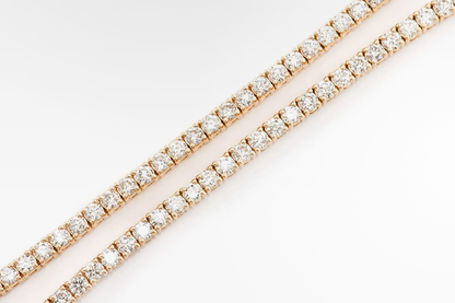 VVS Moissanite Tennis Chain 18k Plated Gold (ALL SIZES)