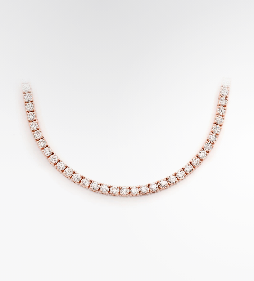 VVS Moissanite Tennis Chain 18k Plated Gold (ALL SIZES)