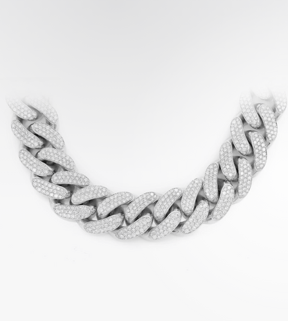 VVS Moissanite Miami Cuban Link Chain 18k Plated Gold (ALL SIZES)