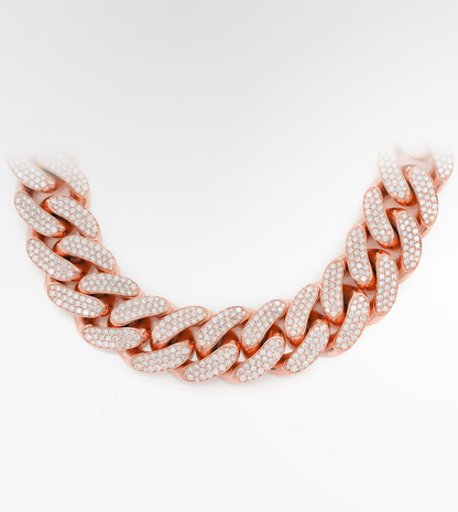 VVS Moissanite Miami Cuban Link Chain 18k Plated Gold (ALL SIZES)