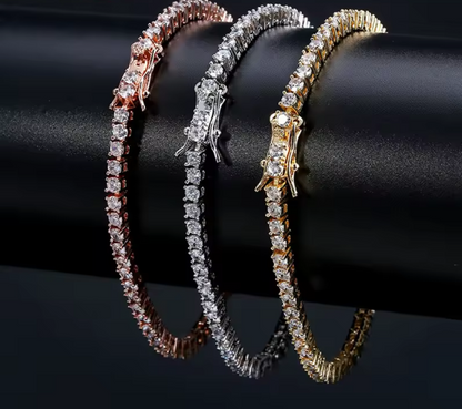 VVS Moissanite Tennis Bracelet 18k Plated Gold (ALL SIZES)